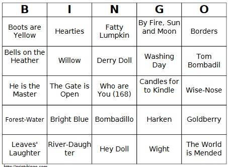 Bombadil Bingo